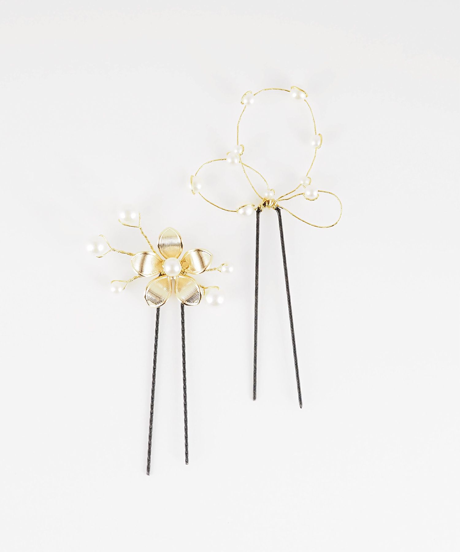 メタルフラワーUピン2Pセット