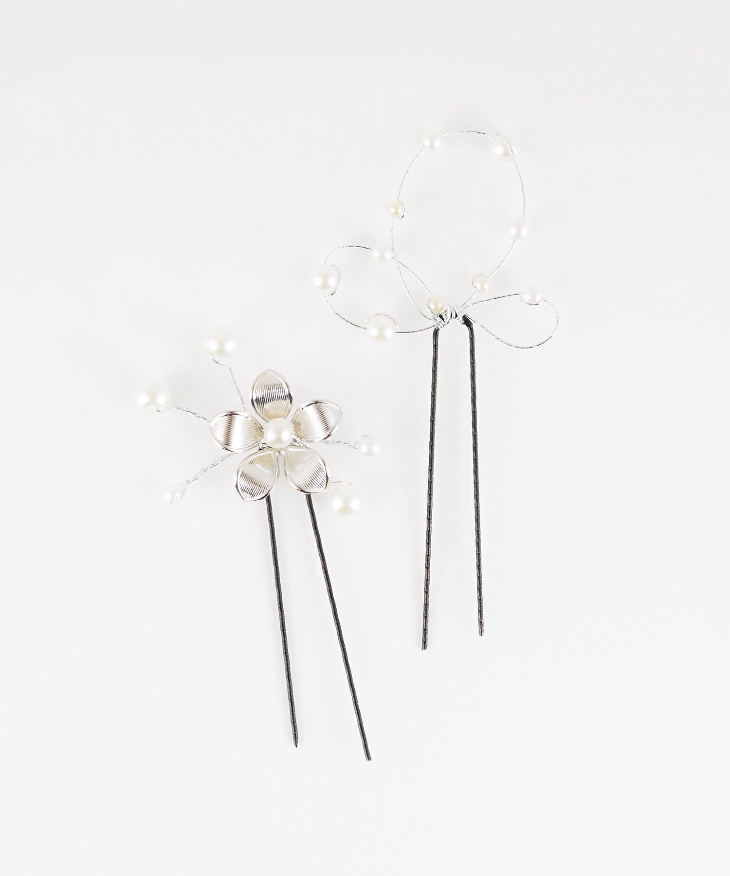 メタルフラワーUピン2Pセット