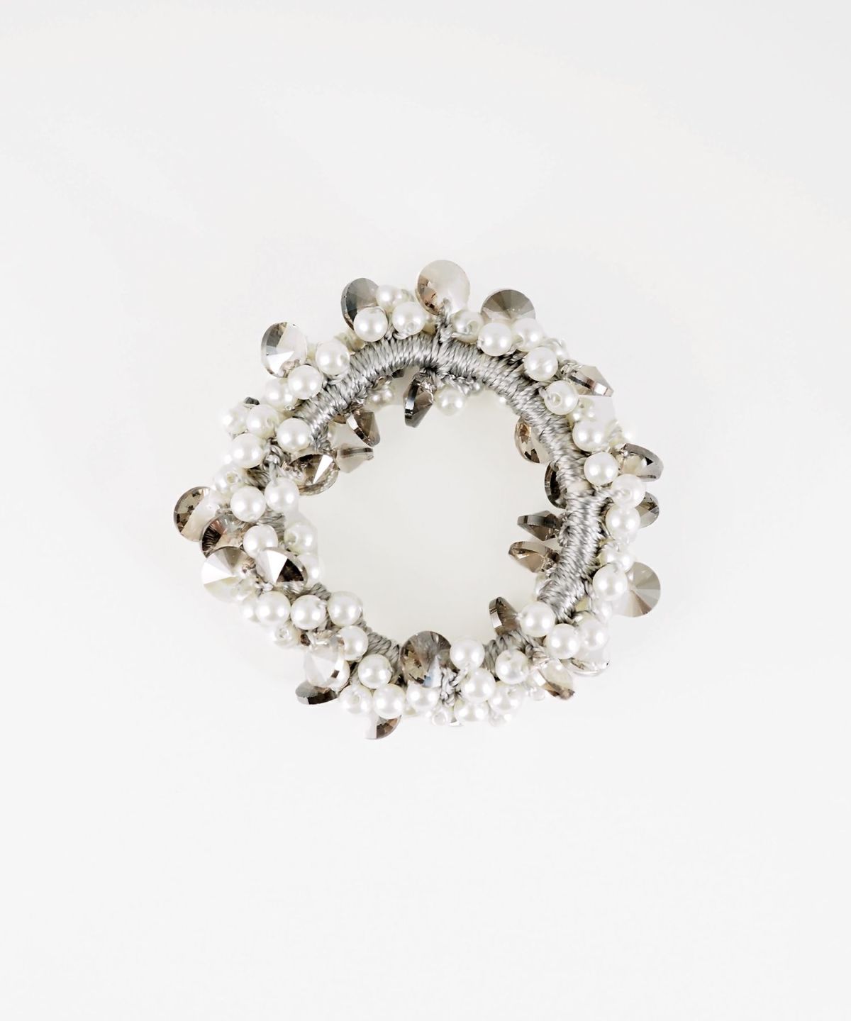 パールビーズ編みポニー