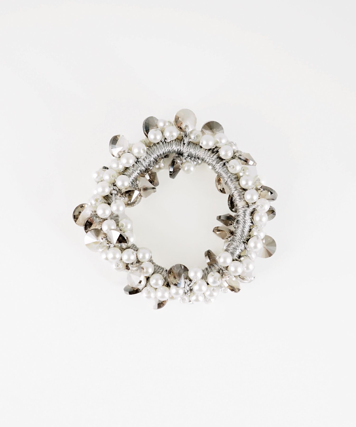 パールビーズ編みポニー