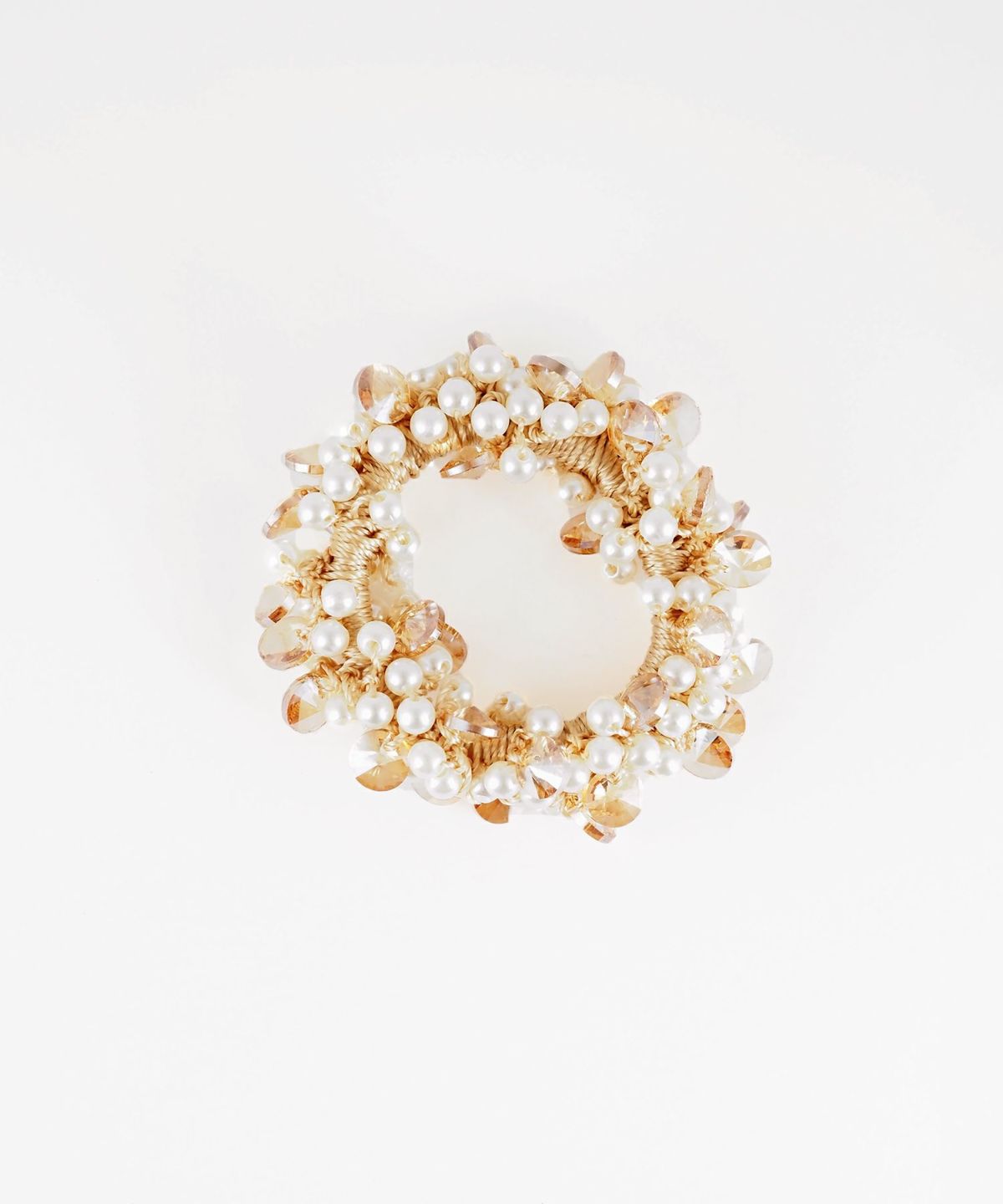 パールビーズ編みポニー