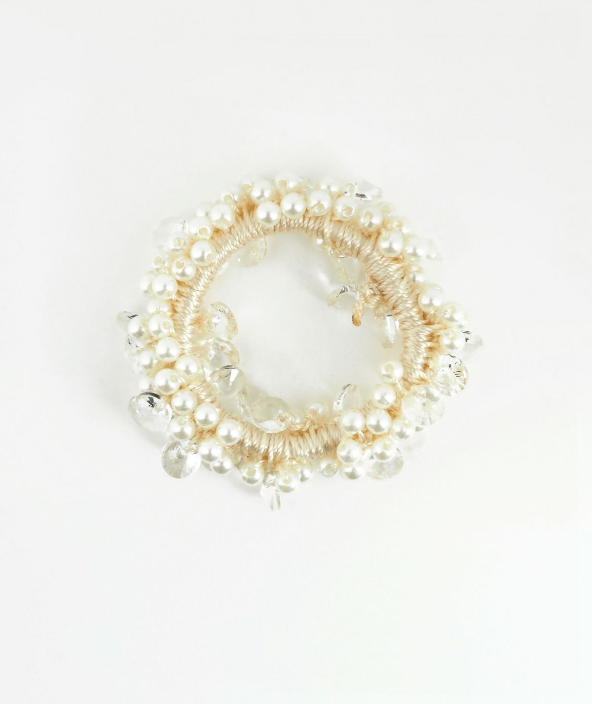 パールビーズ編みポニー