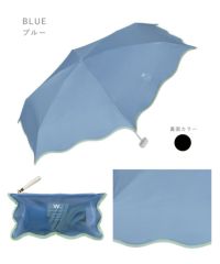 遮光ウェーブパイピングパラソル 折りたたみ晴雨兼用日傘