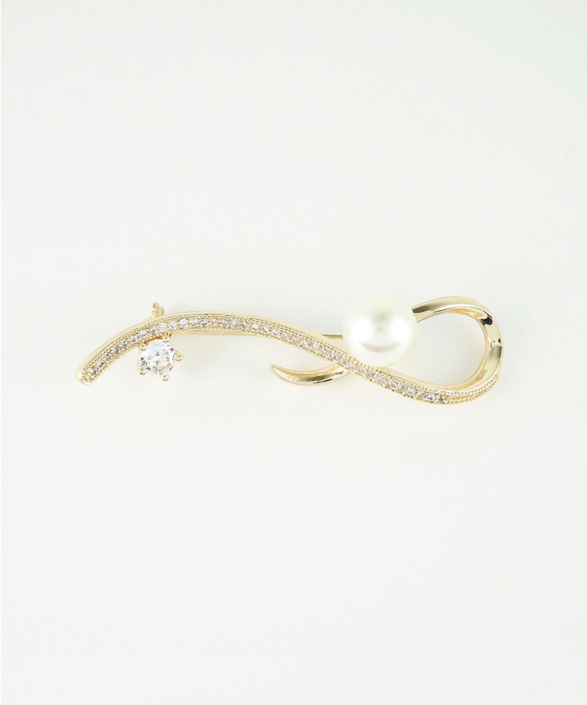 ニュアンスラインパールブローチ