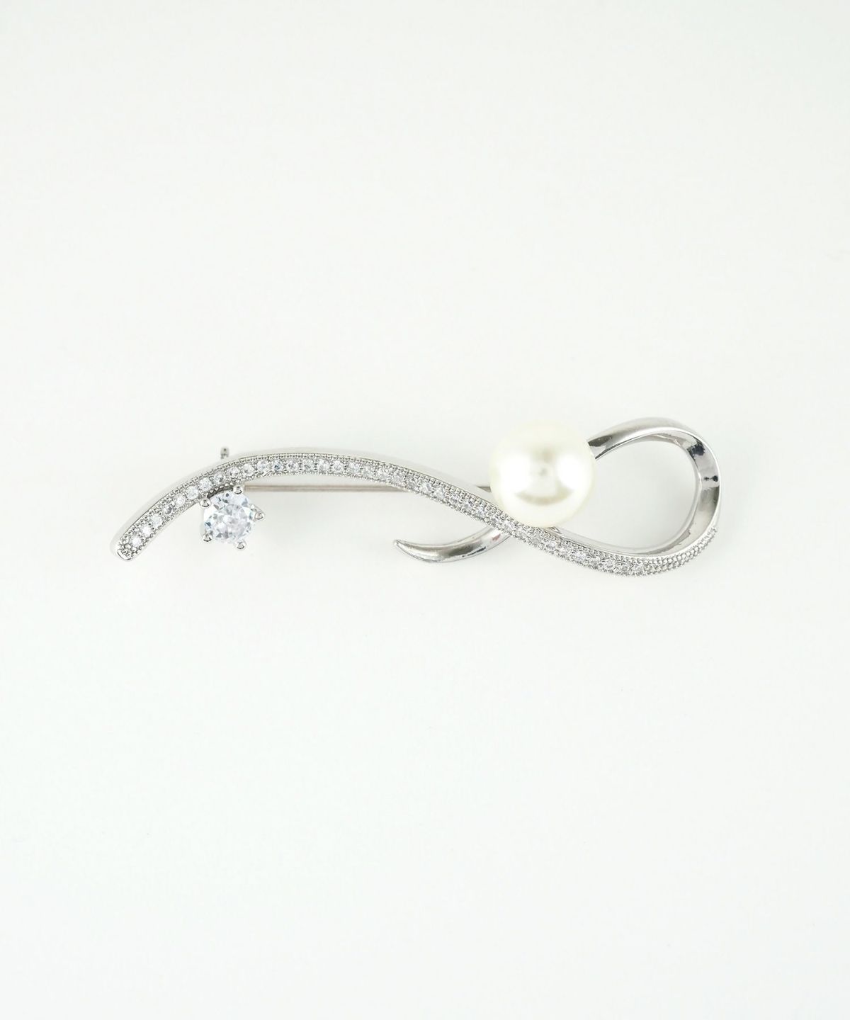 ニュアンスラインパールブローチ