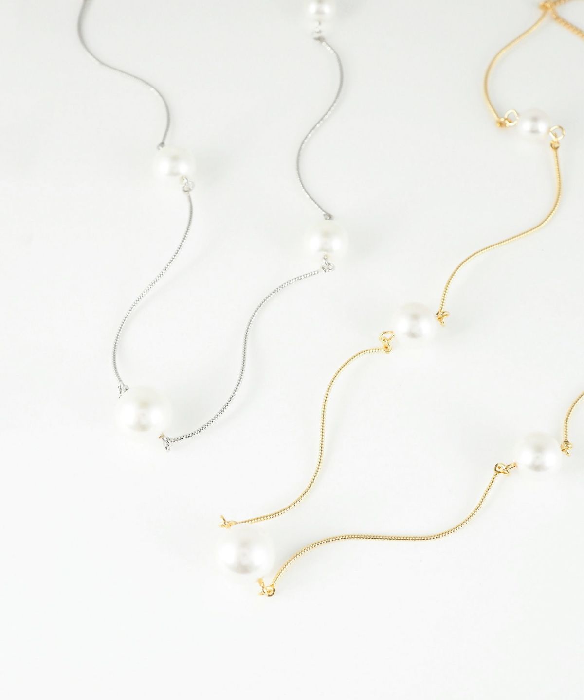 ステーションパールウェーブネックレス