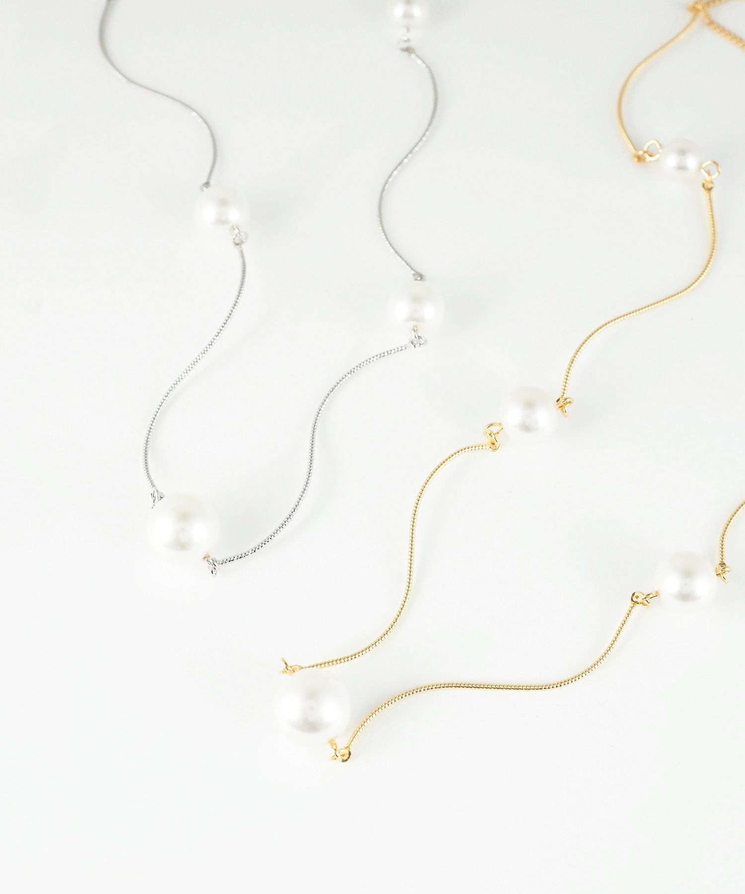 ステーションパールウェーブネックレス