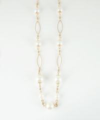 ステーションパールデザインチェーンネックレス