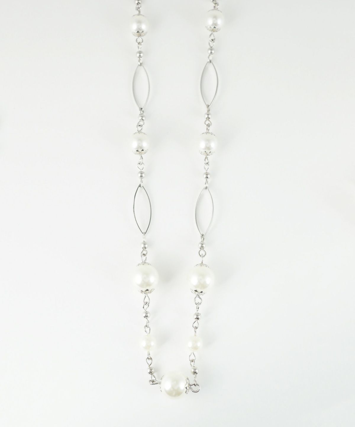 ステーションパールデザインチェーンネックレス