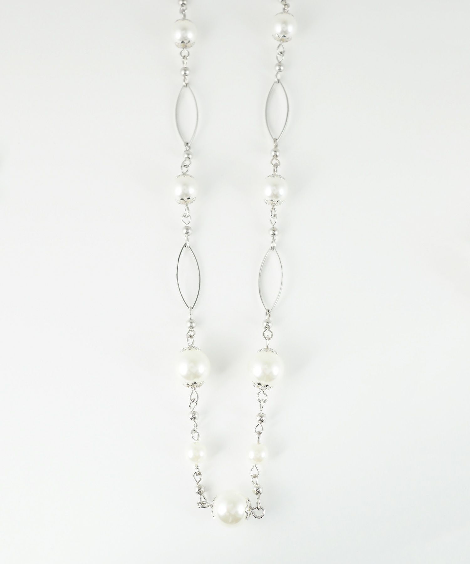 ステーションパールデザインチェーンネックレス