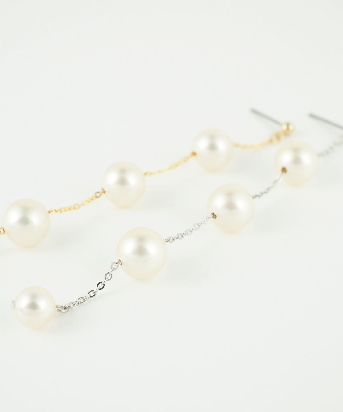 貝パールステーションチタンポストピアス