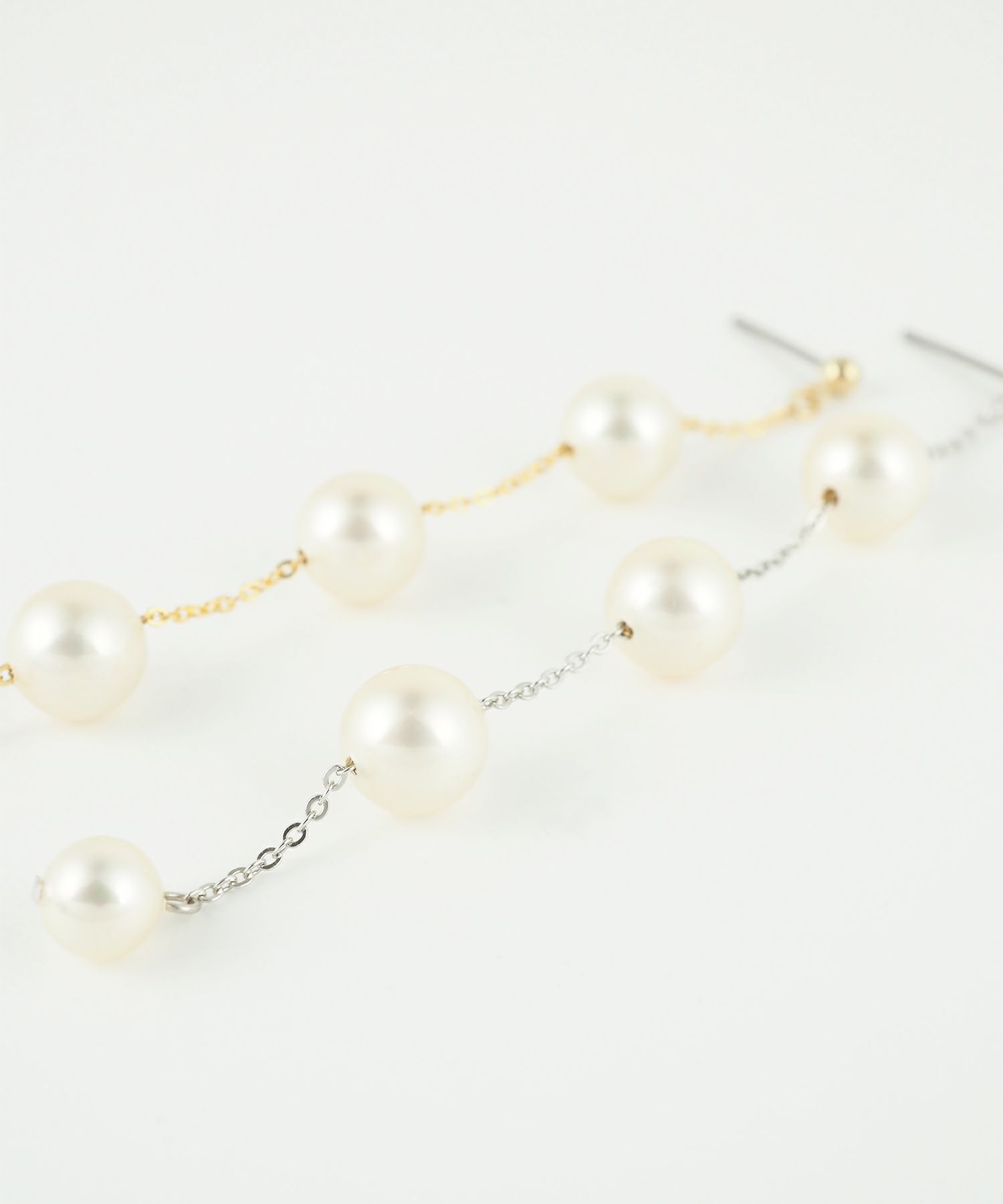 貝パールステーションチタンポストピアス