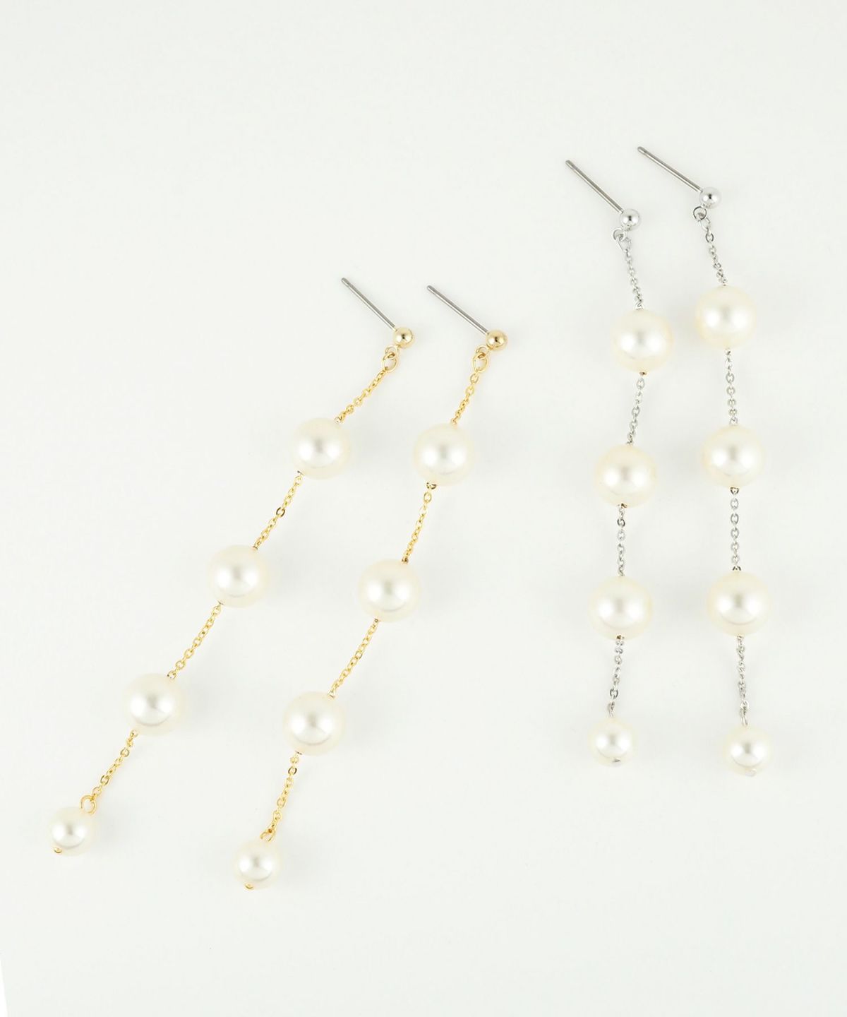 貝パールステーションチタンポストピアス