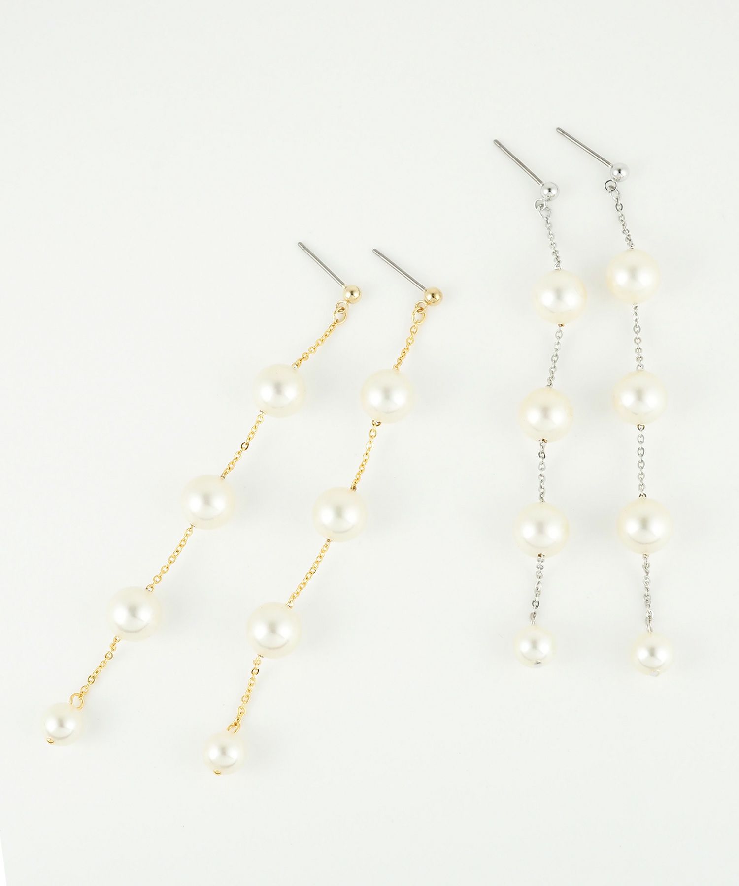 貝パールステーションチタンポストピアス