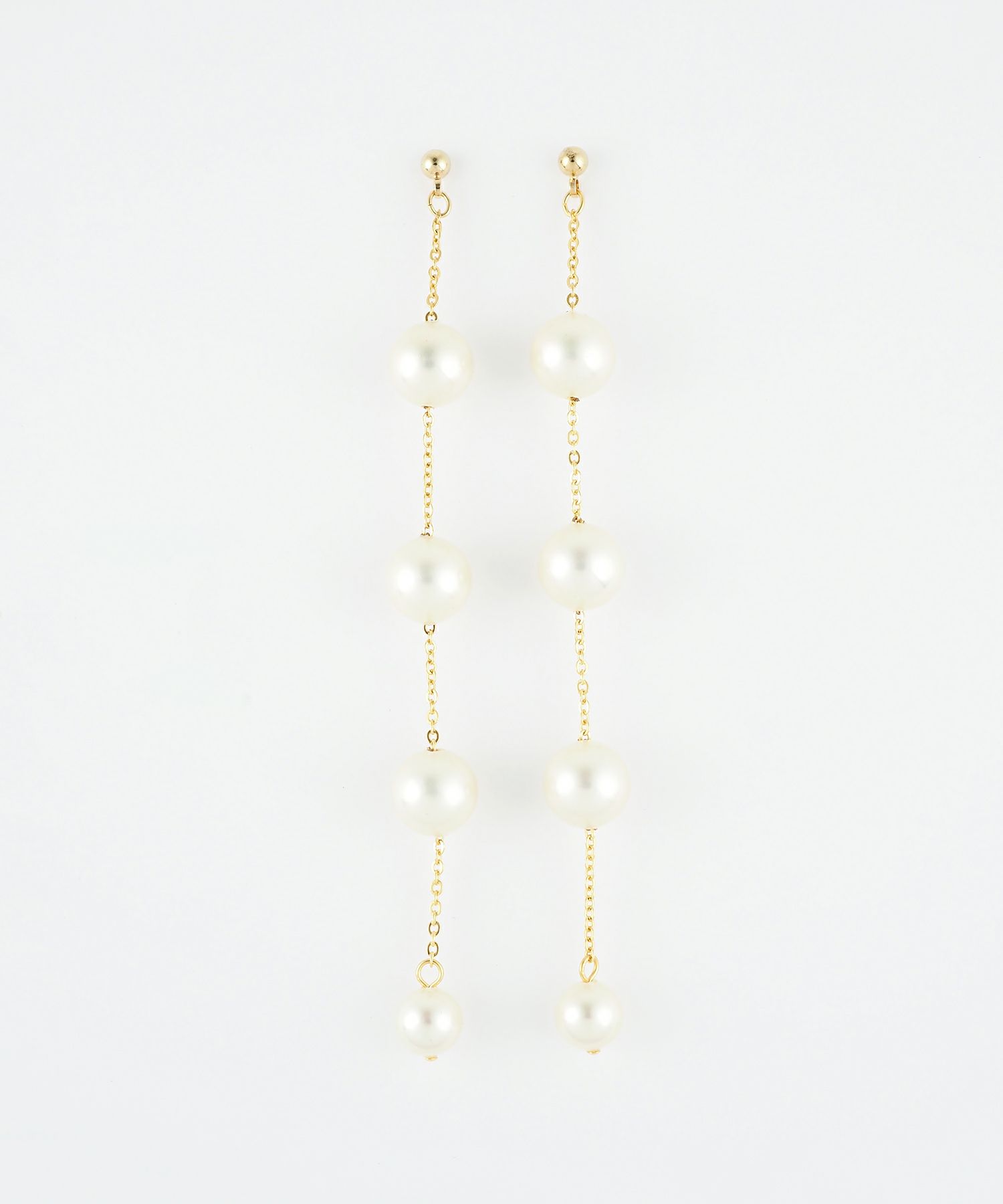 貝パールステーションチタンポストピアス