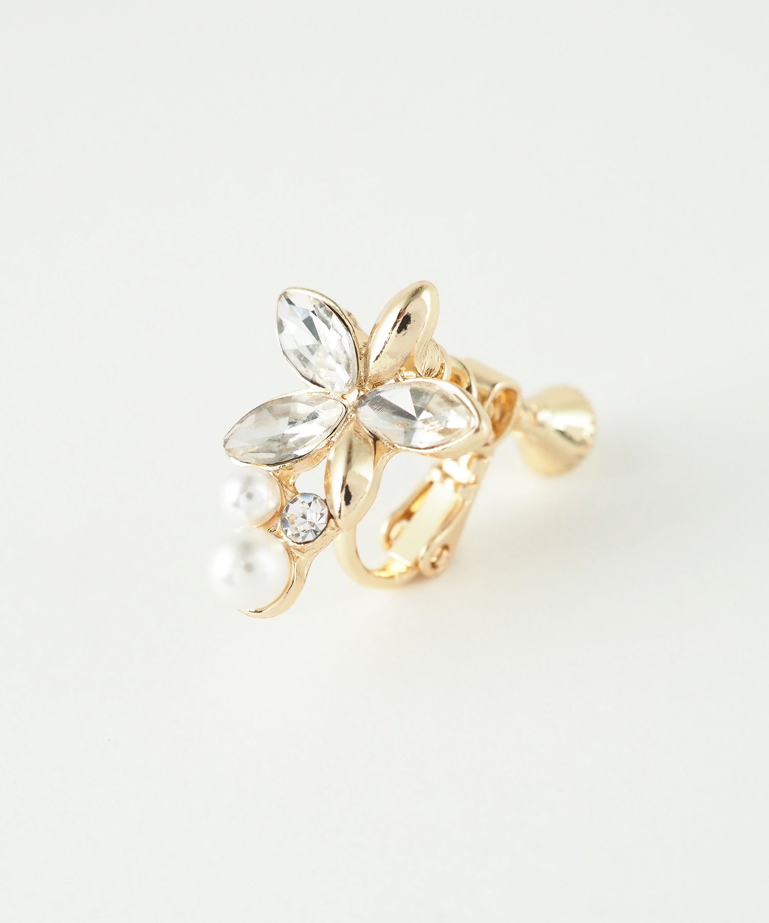 フラワーパールビジューイヤリング