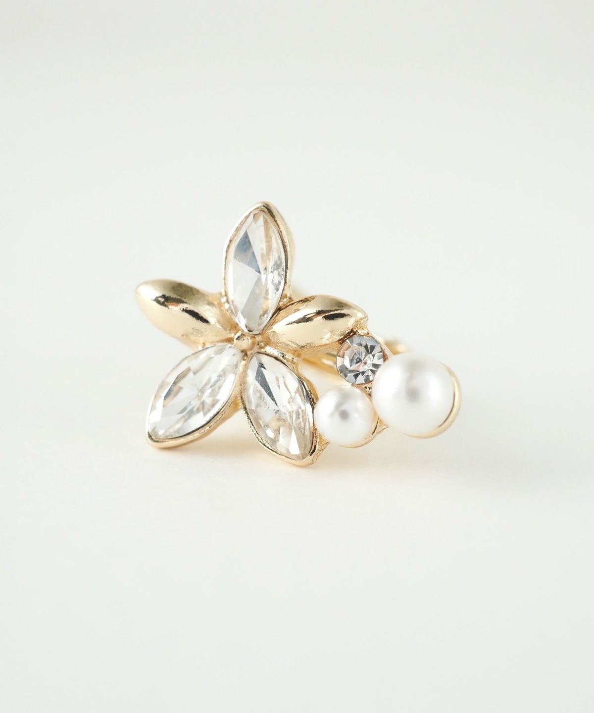 フラワーパールビジューイヤリング