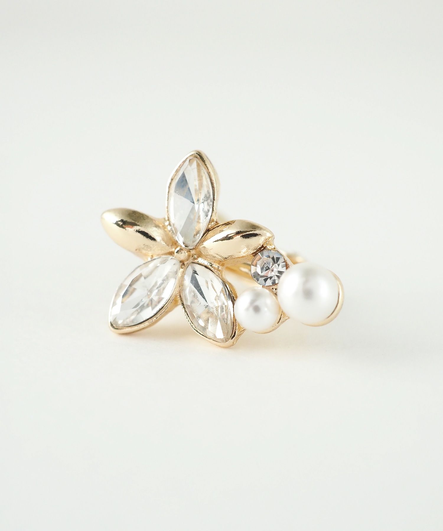 フラワーパールビジューイヤリング