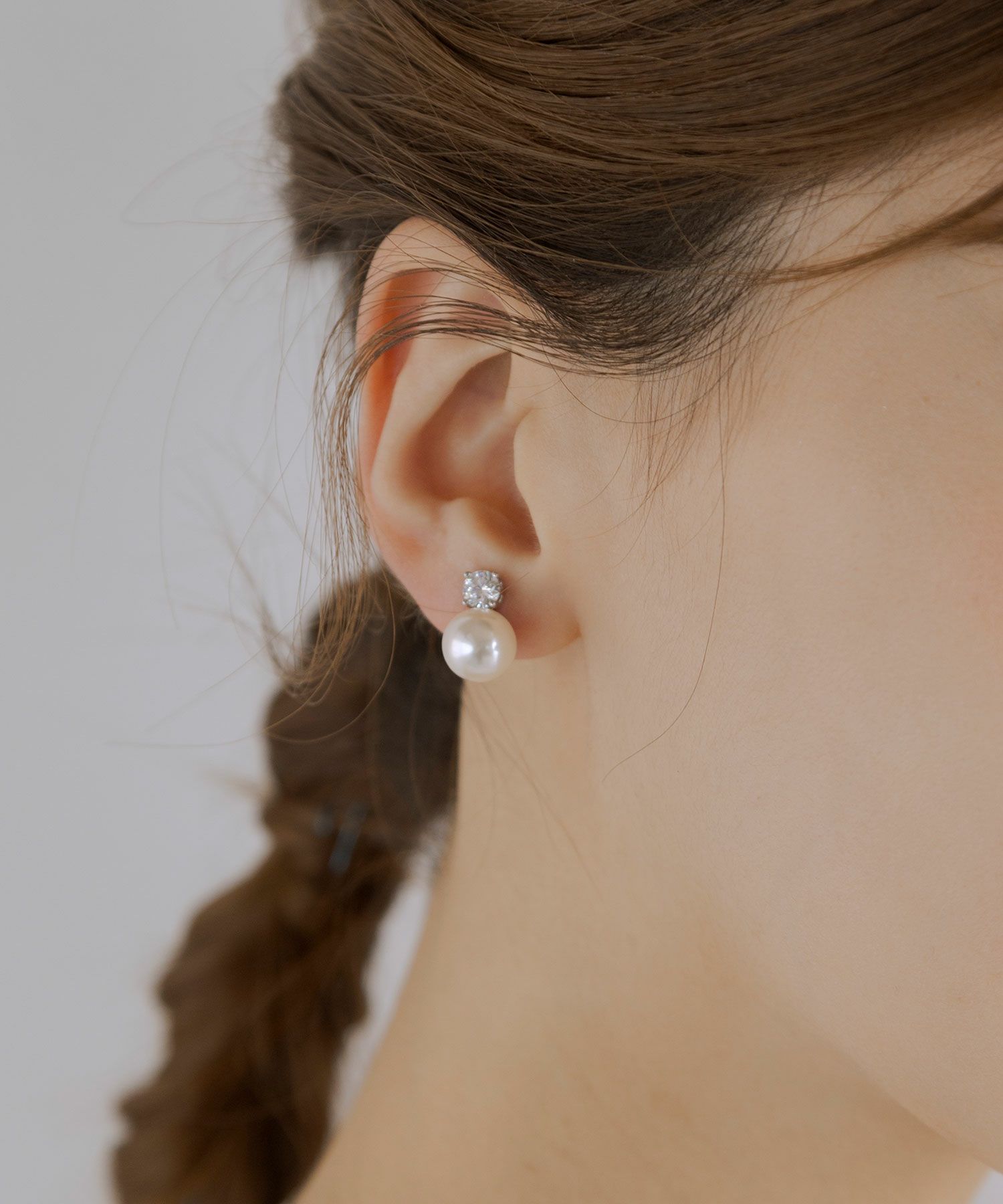 ストーンパールイヤリング