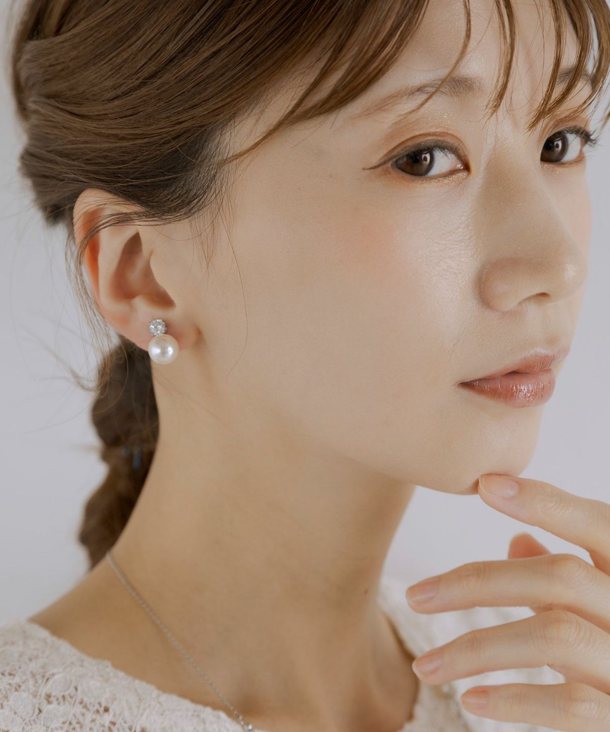 ストーンパールイヤリング