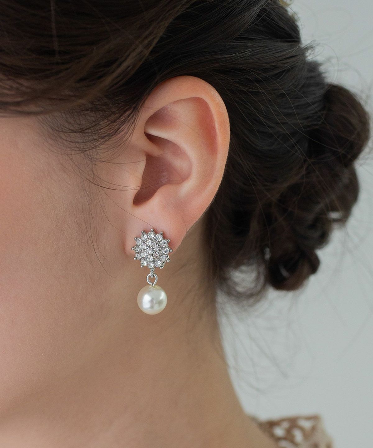 パヴェスウィングパールイヤリング