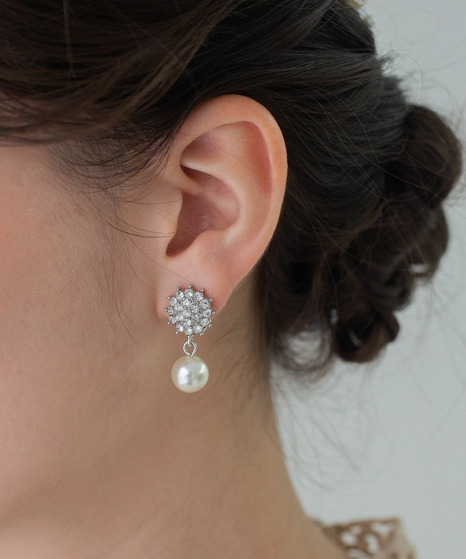 パヴェスウィングパールイヤリング