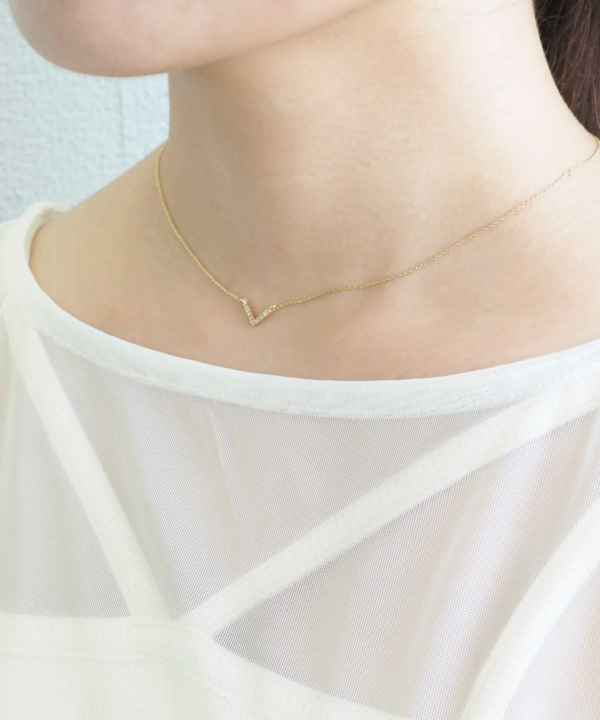 Vモチーフプチペンダント【MUK】