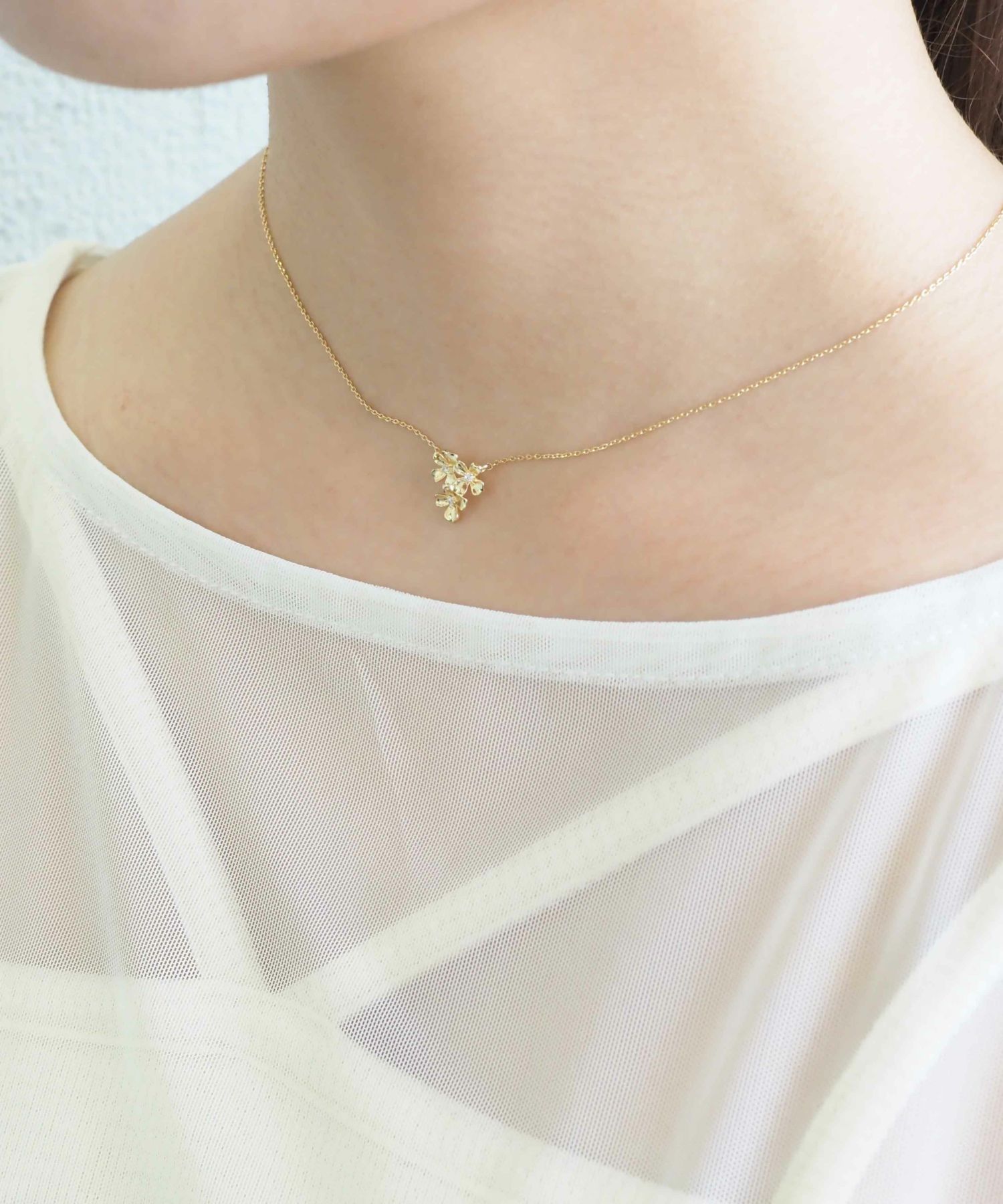 フラワーシルエットプチペンダント【MUK】