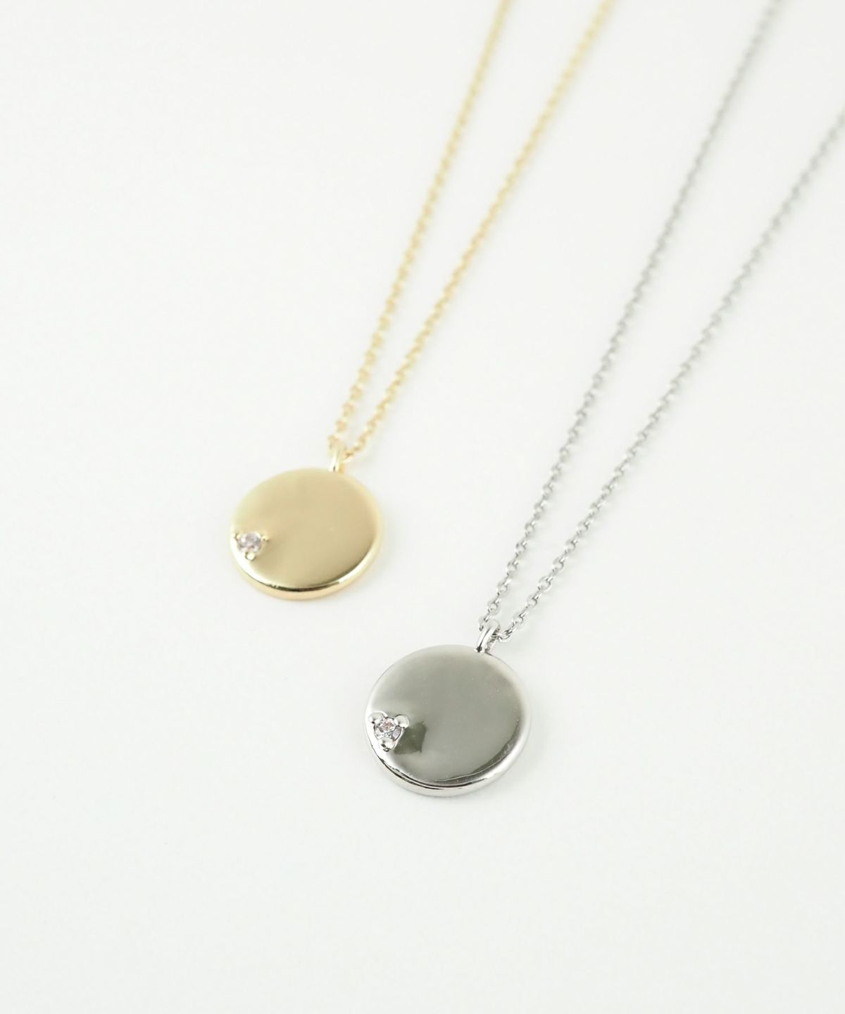 ワンポイントストーンサークルプチペンダント【MUK】