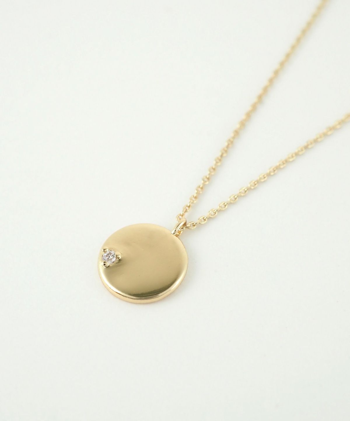 ワンポイントストーンサークルプチペンダント【MUK】