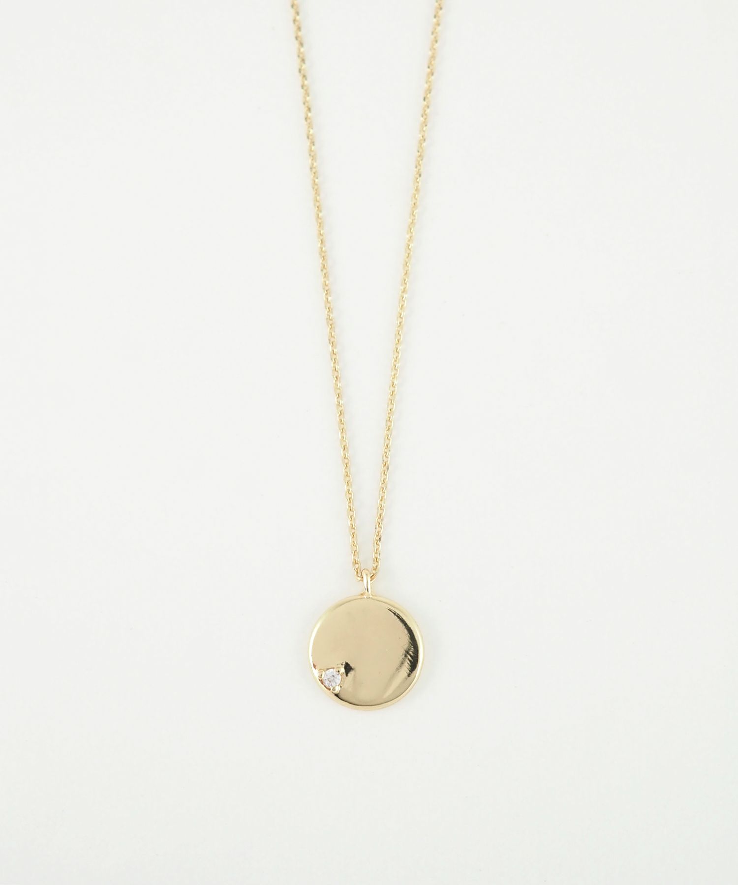 ワンポイントストーンサークルプチペンダント【MUK】