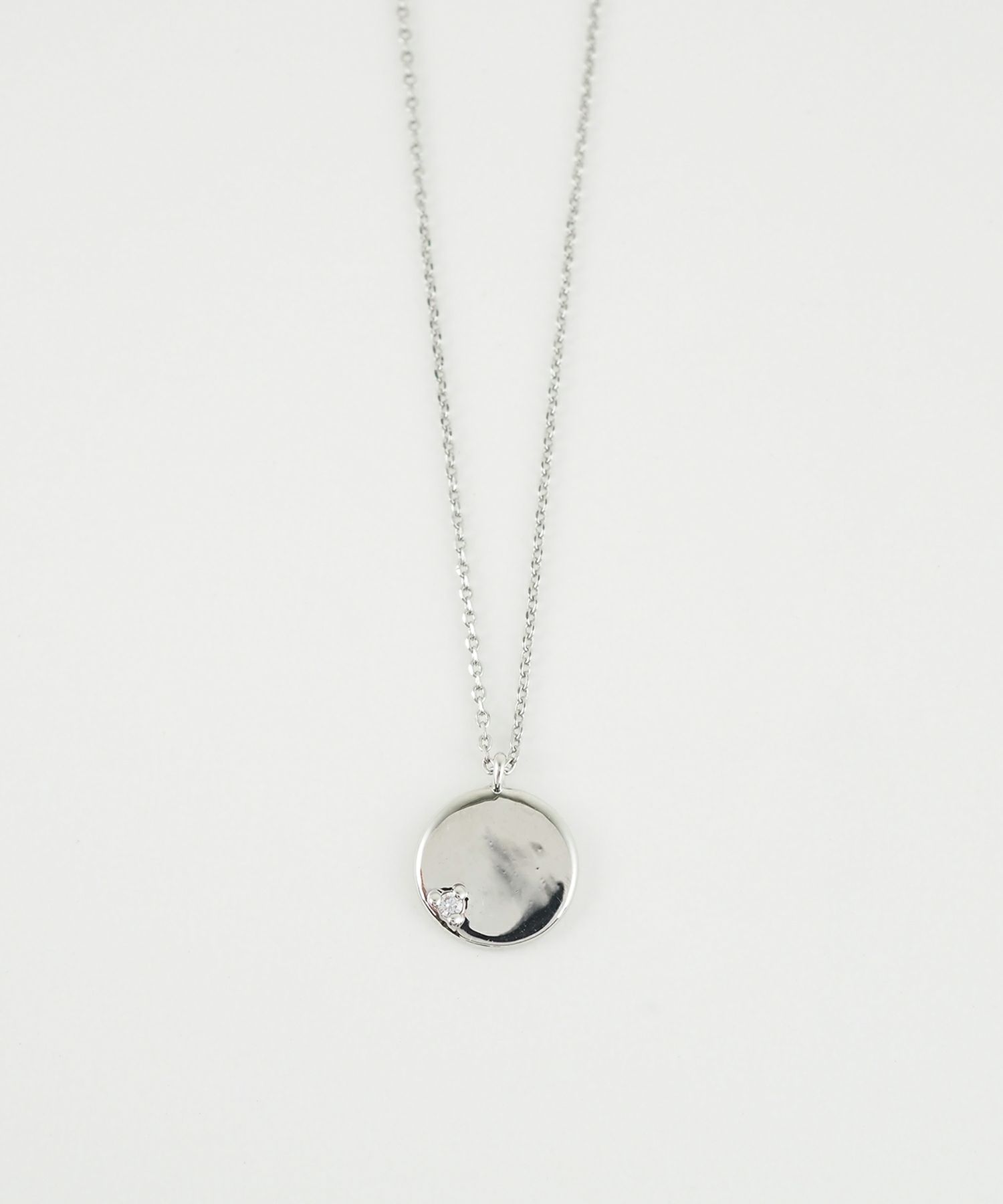 ワンポイントストーンサークルプチペンダント【MUK】