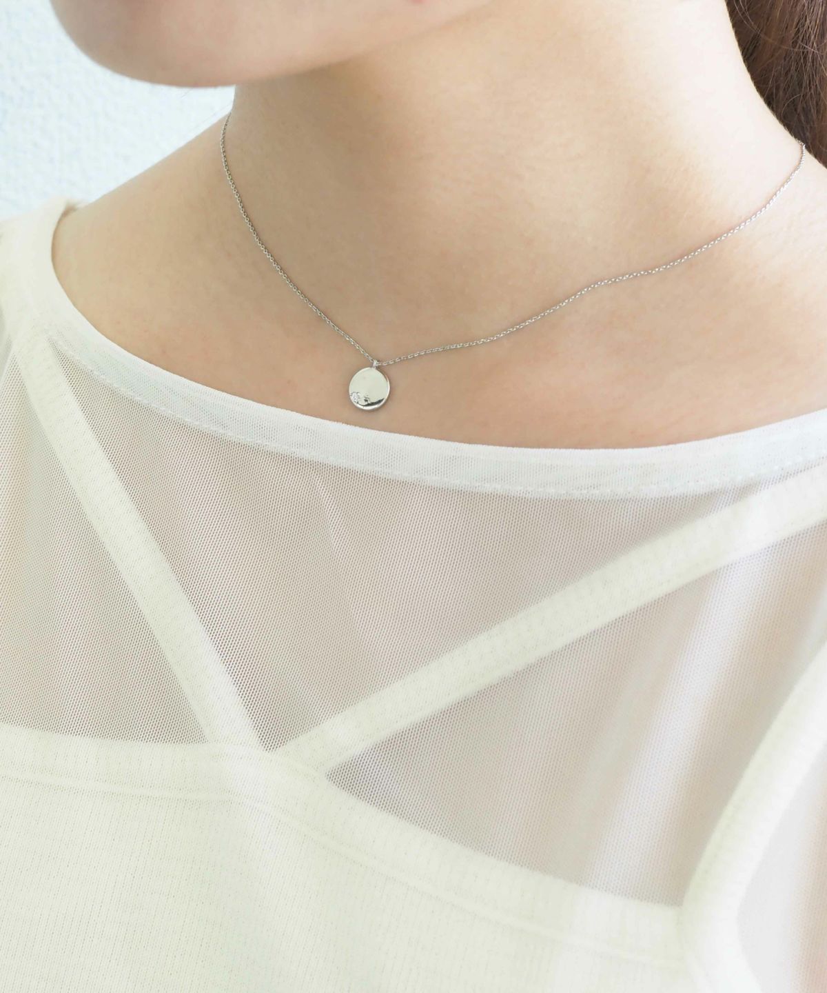 ワンポイントストーンサークルプチペンダント【MUK】