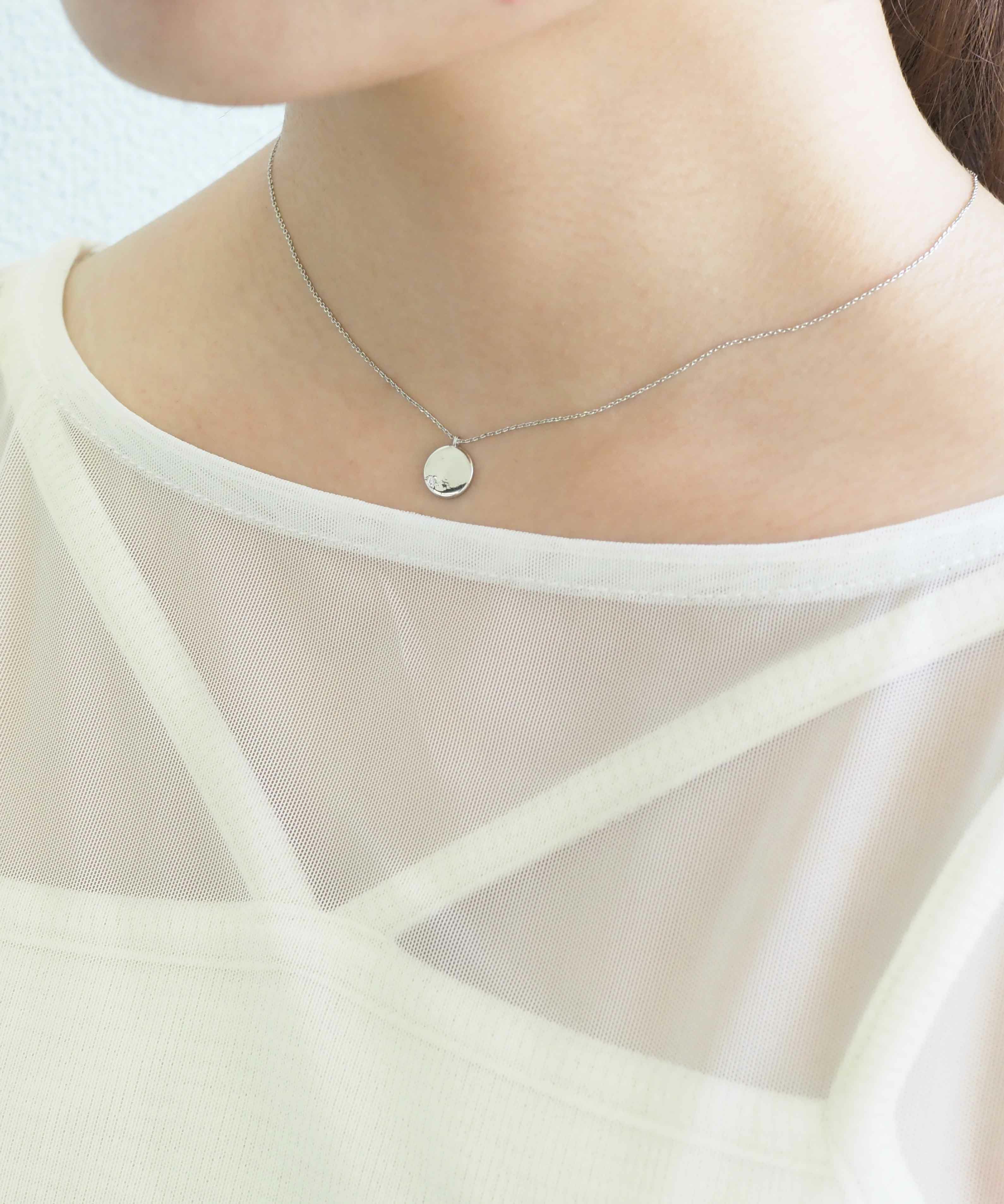 ワンポイントストーンサークルプチペンダント【MUK】