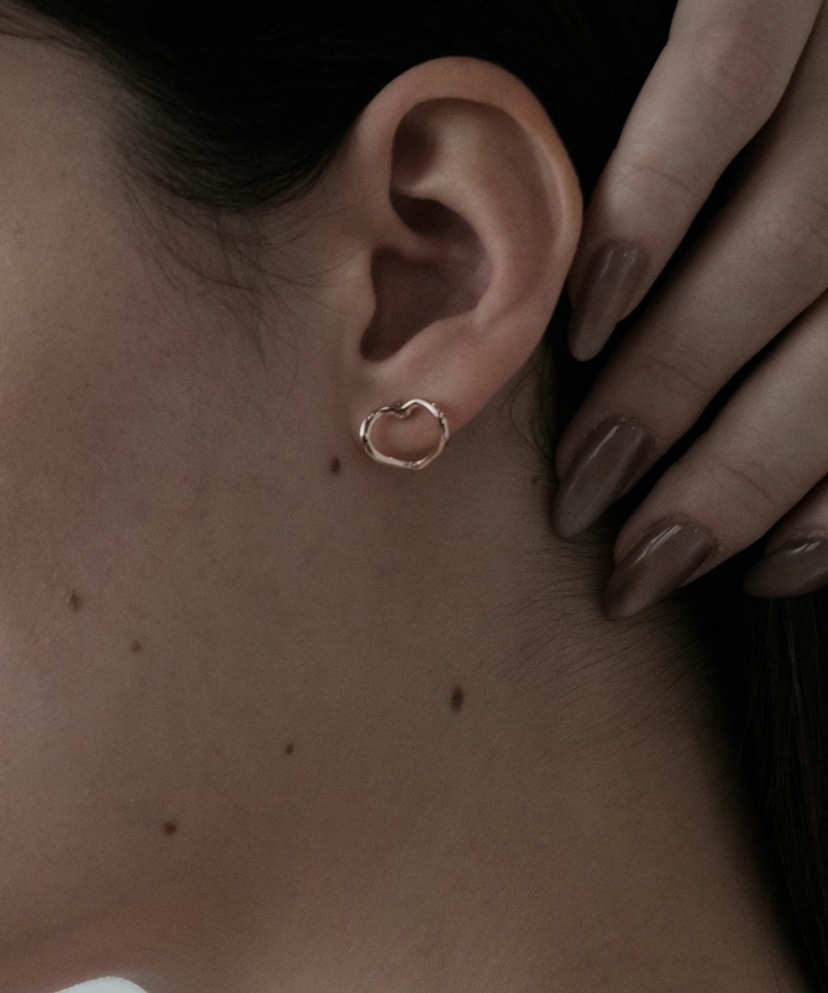 ハートフレームサージカルステンレスポストピアス