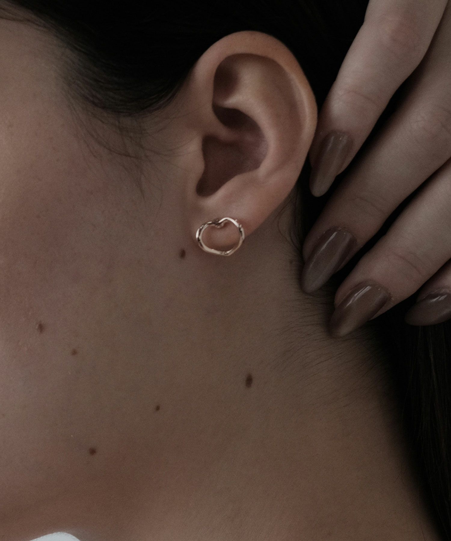 ハートフレームサージカルステンレスポストピアス