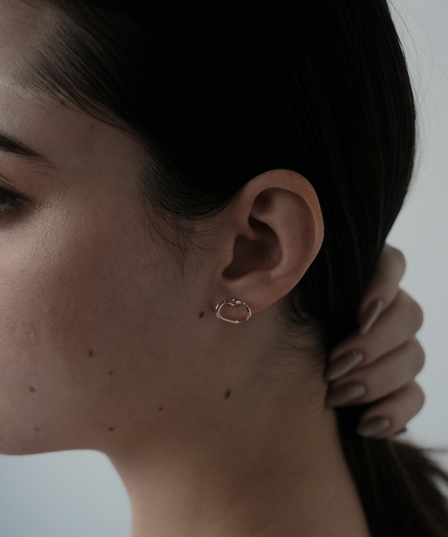 ハートフレームサージカルステンレスポストピアス