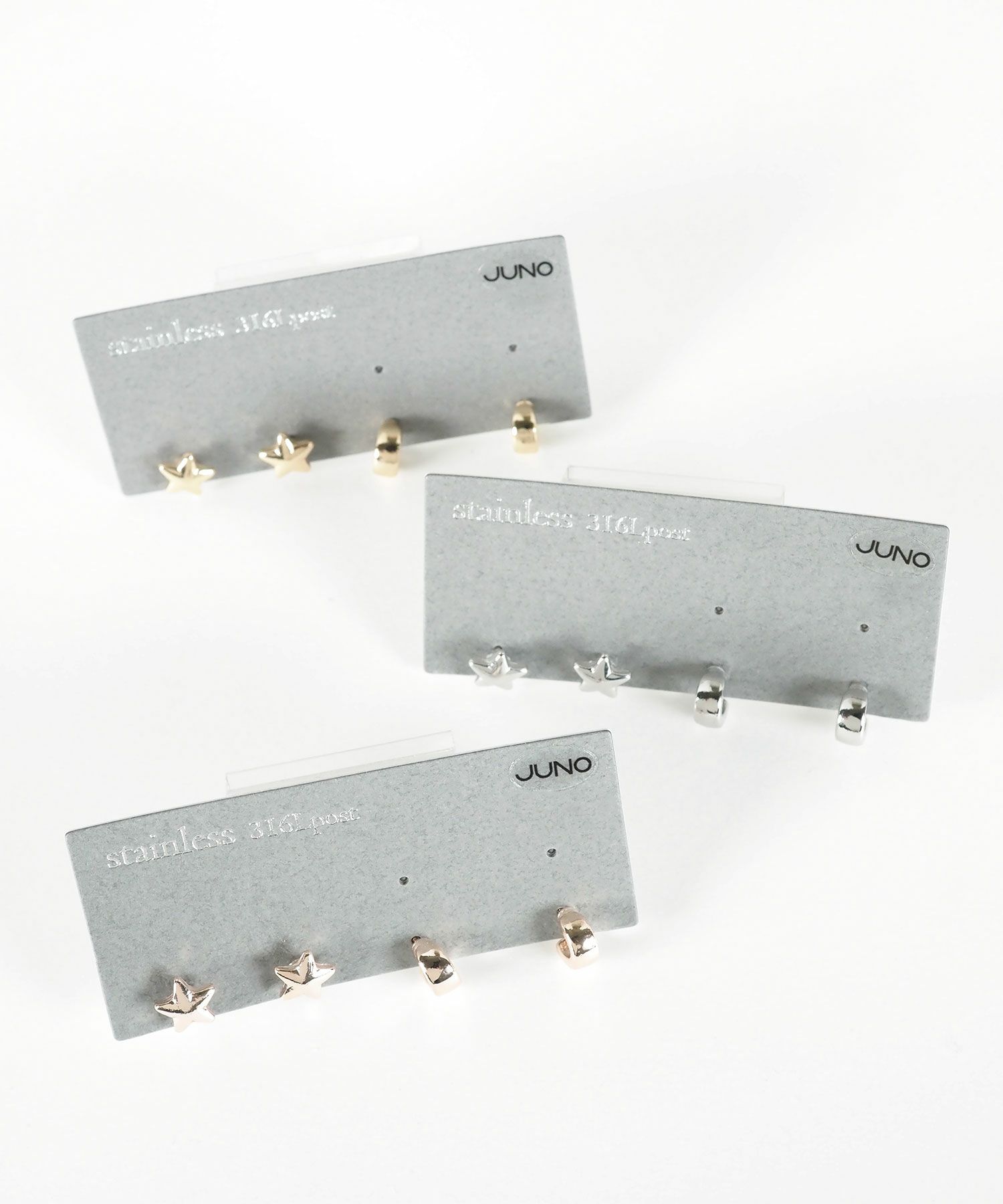 メタルスターセットサージカルステンレスポストピアス
