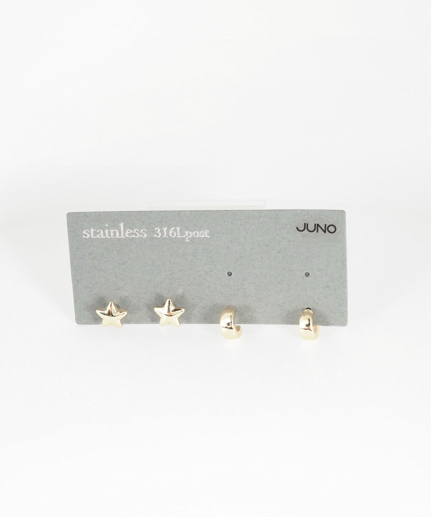 メタルスターセットサージカルステンレスポストピアス