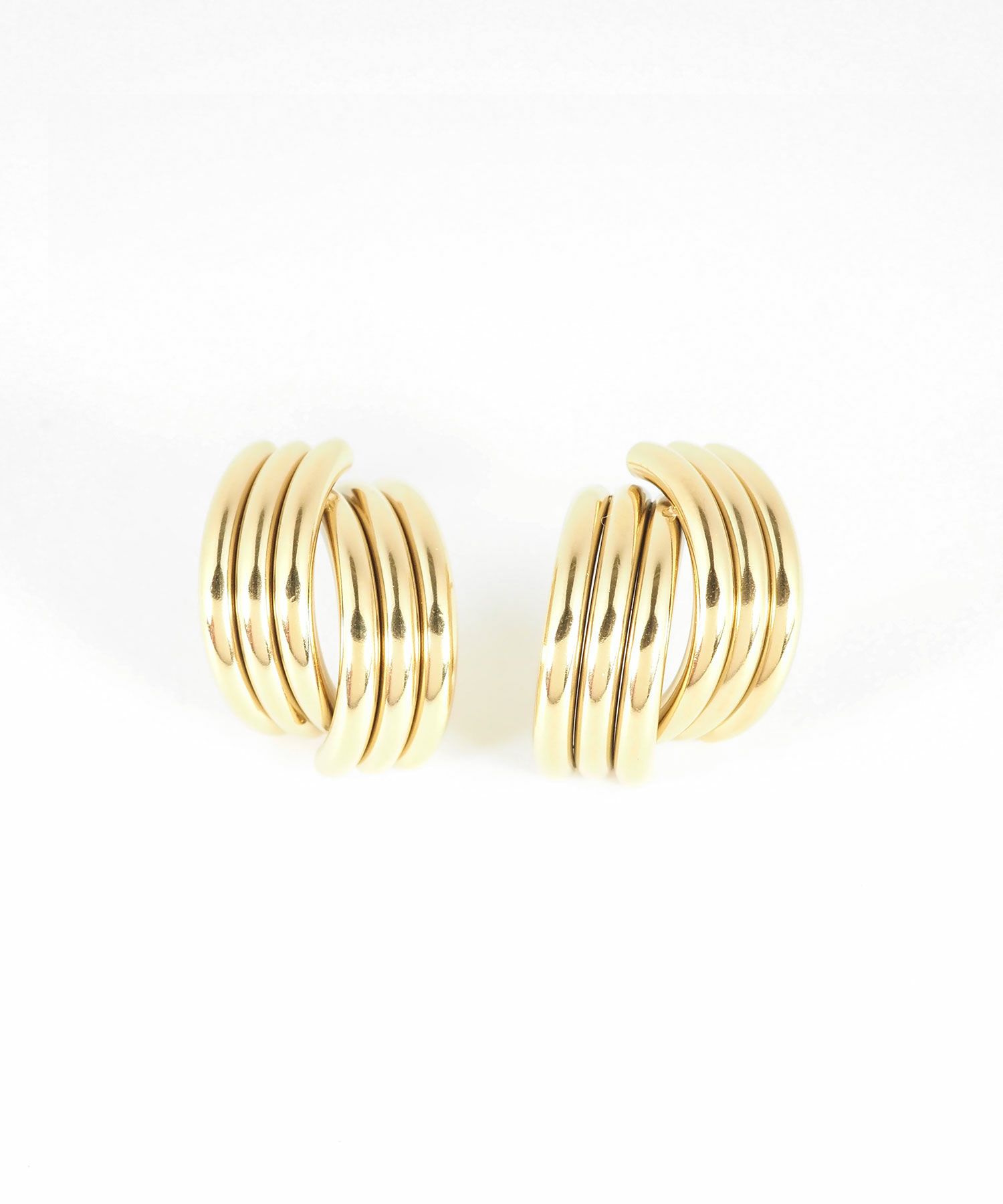 トリプルラインクロスステンレスピアス