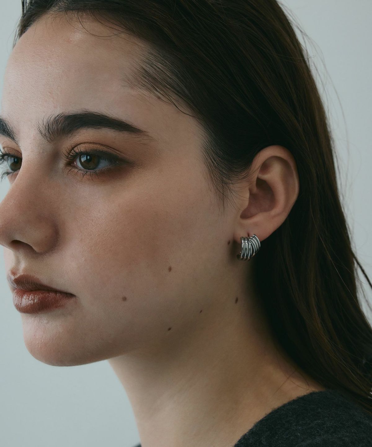 トリプルラインクロスステンレスピアス