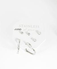 ハートフレームセットステンレスピアス