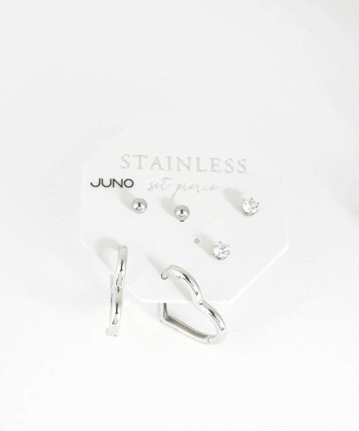 ハートフレームセットステンレスピアス