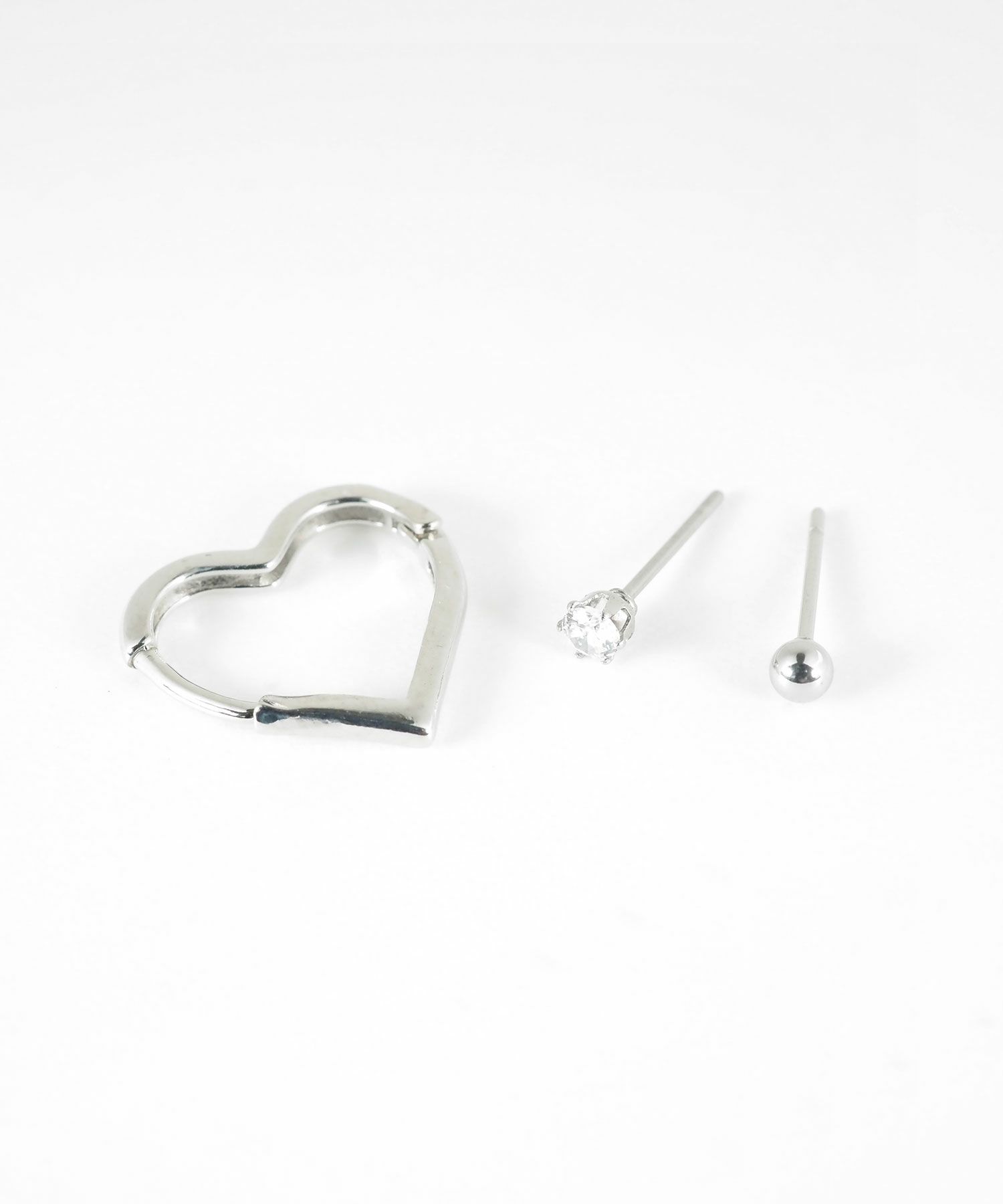 ハートフレームセットステンレスポストピアス