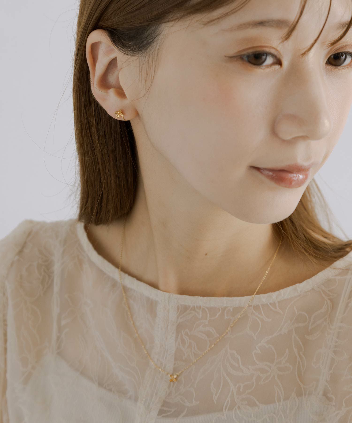 【web限定】キンモクセイノンホールイヤリング