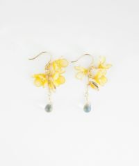 3連フラワーフックピアス