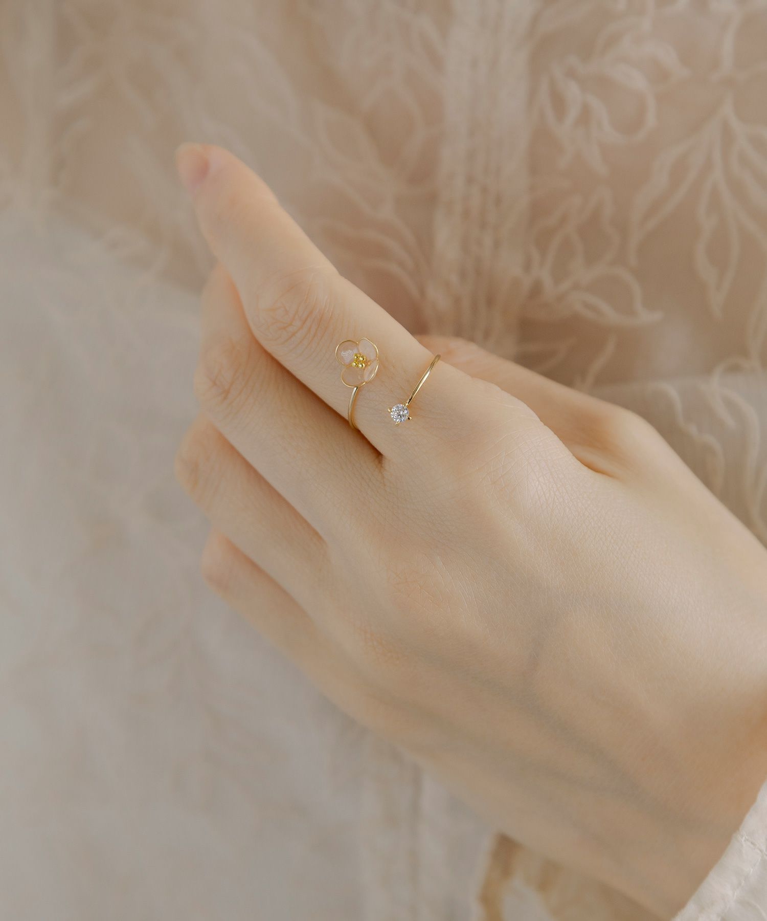 フラワーストーンフォークリング