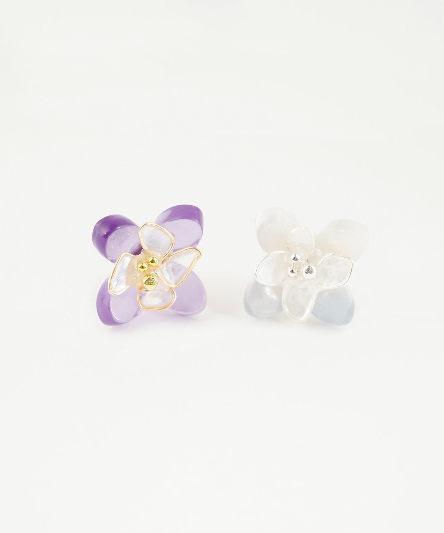 アジサイレイヤーチタンポストピアス