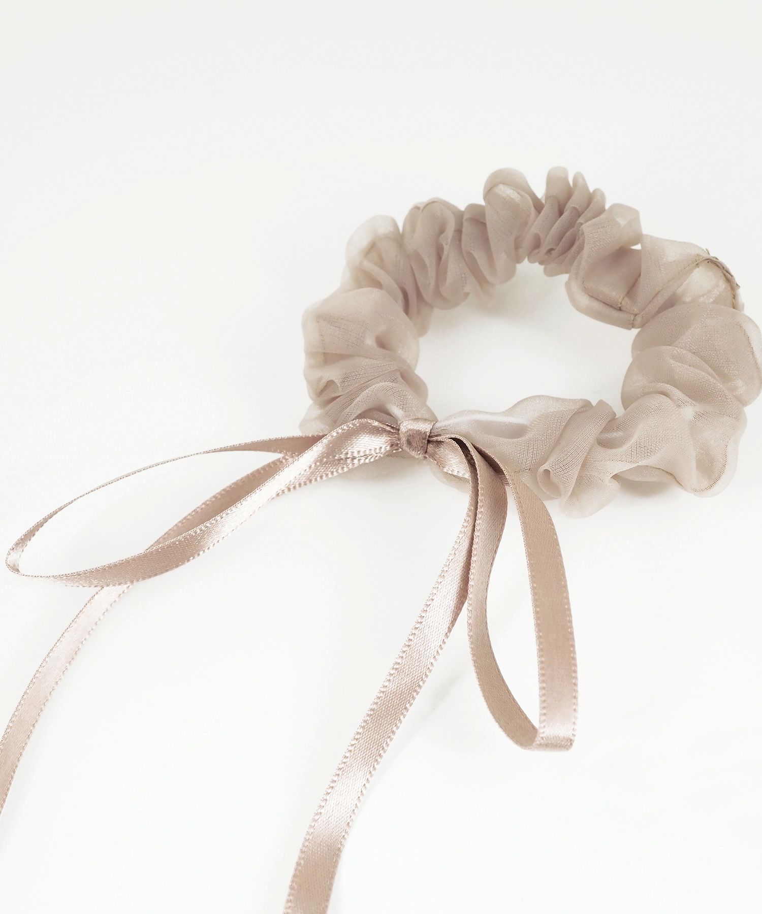 サテンリボンオーガンジーセットシュシュ