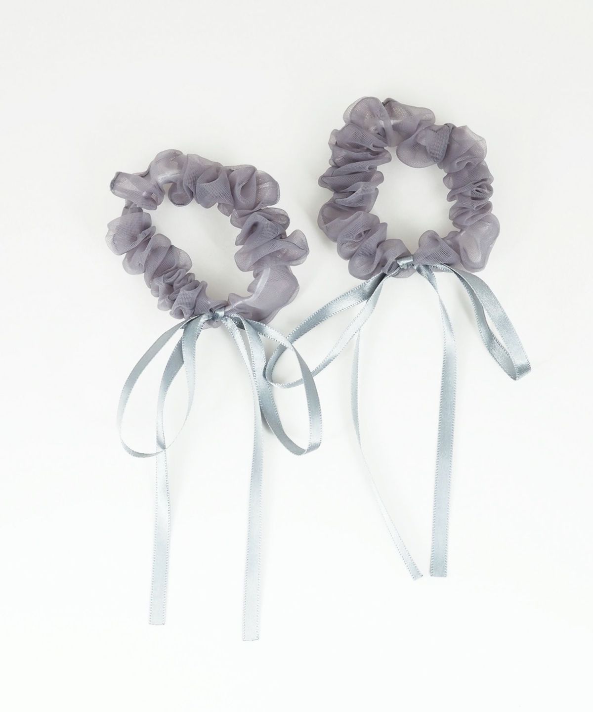 サテンリボンオーガンジーセットシュシュ